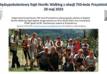 Międzypokoleniowy Rajd Nordic Walking z okazji 750 lecia Przysietnicy