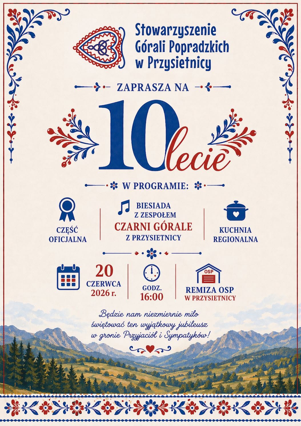 Jubileusz 10-lecia Stawarzyszenia Górali Popradzkich